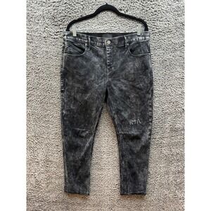 Rta Gray Clayton Slim Stretch Acid‎ Wash Denim Jeans Asphalt Mens Size 32